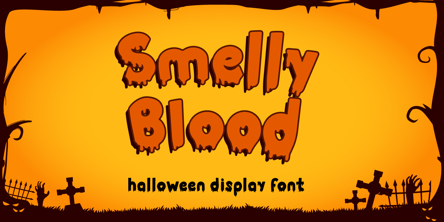 Пример шрифта Smelly Blood Regular